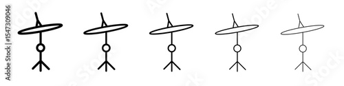 Cymbal icon flat illustration set logo