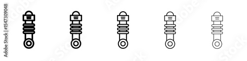 damper icon flat illustration set logo