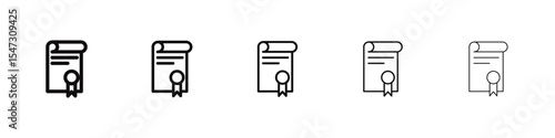 Declarations icon flat illustration set logo