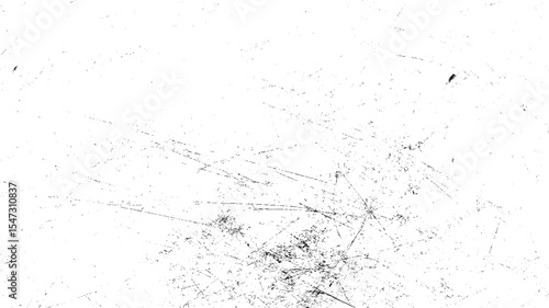 White Background with Black Scratch Texture Overlay Grunge Scratched Lines Distressed Surface Design Element
