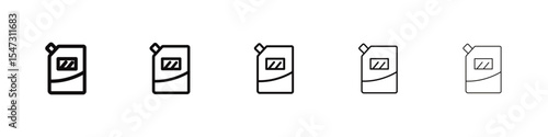 Doy pack pouch icon flat illustration set logo