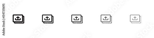 Drag and drop icon flat illustration set logo