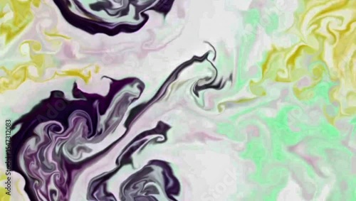 Wallpaper Mural Experimental visualization of colored liquid jets Torontodigital.ca