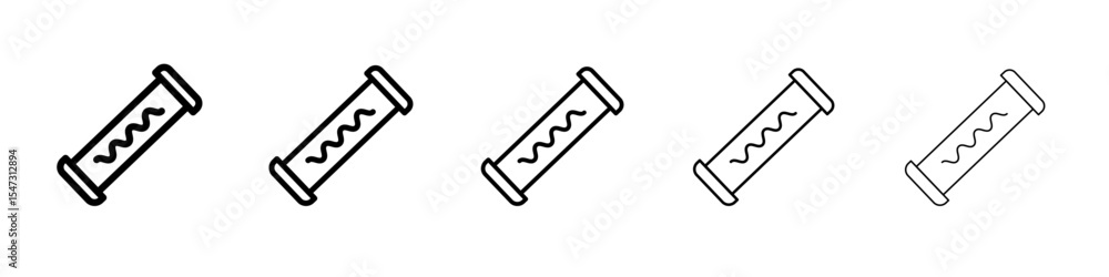Fototapeta premium Electric fuse icon flat illustration set logo