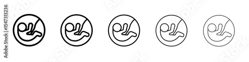Embryo Child icon flat illustration set logo