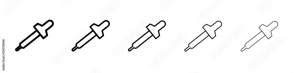 Eye dropper icon flat illustration set logo Eye dropper icon flat illustration set logo
