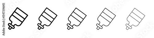 Eye dropper icon flat illustration set logo