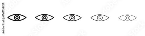Eye icon flat illustration set logo