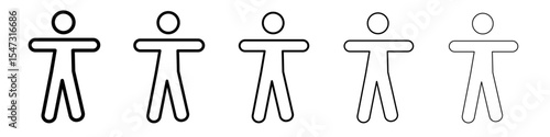 Fitness exercise icon flat illustration set logo