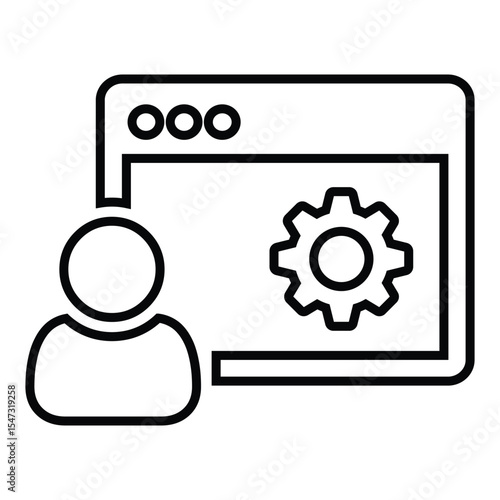 control panel line icon design. control panel thin black outline symbol vector illustration. editable stroke icon on transparent background.