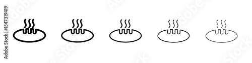 fresh bread icon flat illustration set logo