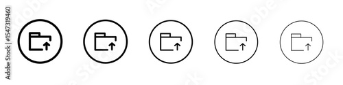 ftp navigate up icon flat illustration set logo