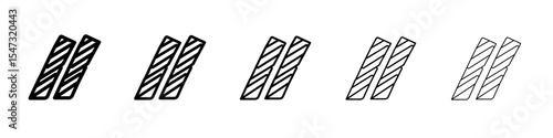 Gemelli icon flat illustration set logo