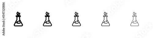 GMO icon flat illustration set logo