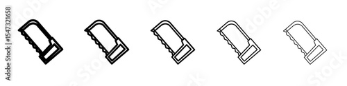 hacksaw icon flat illustration set logo