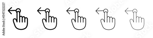 Hand, fingers, gesture, swipe, rotate icon flat illustration set logo