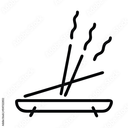 Creatively designed incense sticks isolated on white