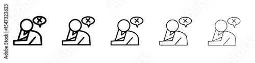 helpless human icon flat illustration set logo