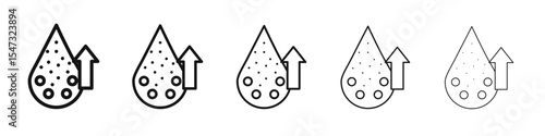 High cholesterol icon flat illustration set logo