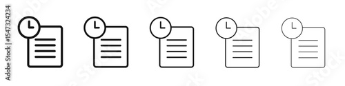 History icon flat illustration set logo