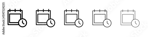 history icon flat illustration set logo