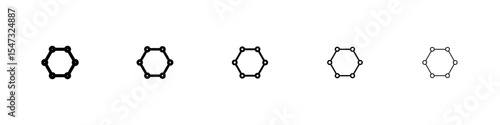hormones icon flat illustration set logo