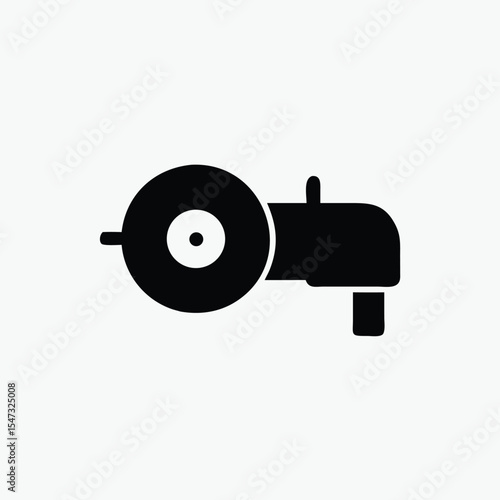 angle grinder icon fully editable vector template