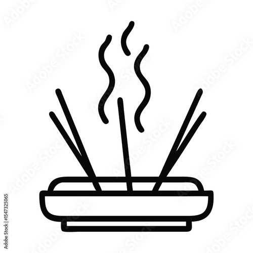 Creatively designed incense sticks isolated on white