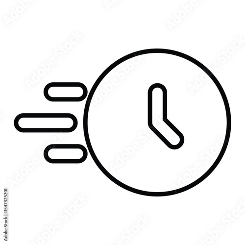 Deadline line icon design. Deadline thin black outline symbol vector illustration. editable stroke icon on transparent background.