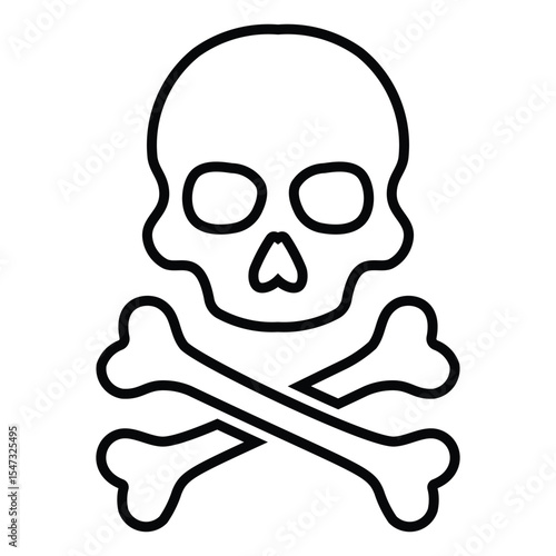 death line icon design. death thin black outline symbol vector illustration. editable stroke icon on transparent background.