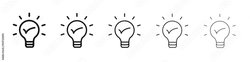 Idea icon flat illustration set logo Idea icon flat illustration set logo