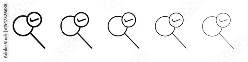 Inspection icon flat illustration set logo