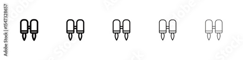 Jetpack icon flat illustration set logo