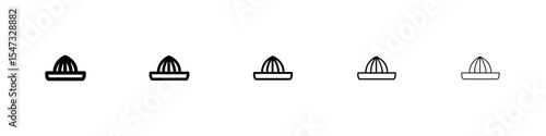 Juicer squeezer icon flat illustration set logo