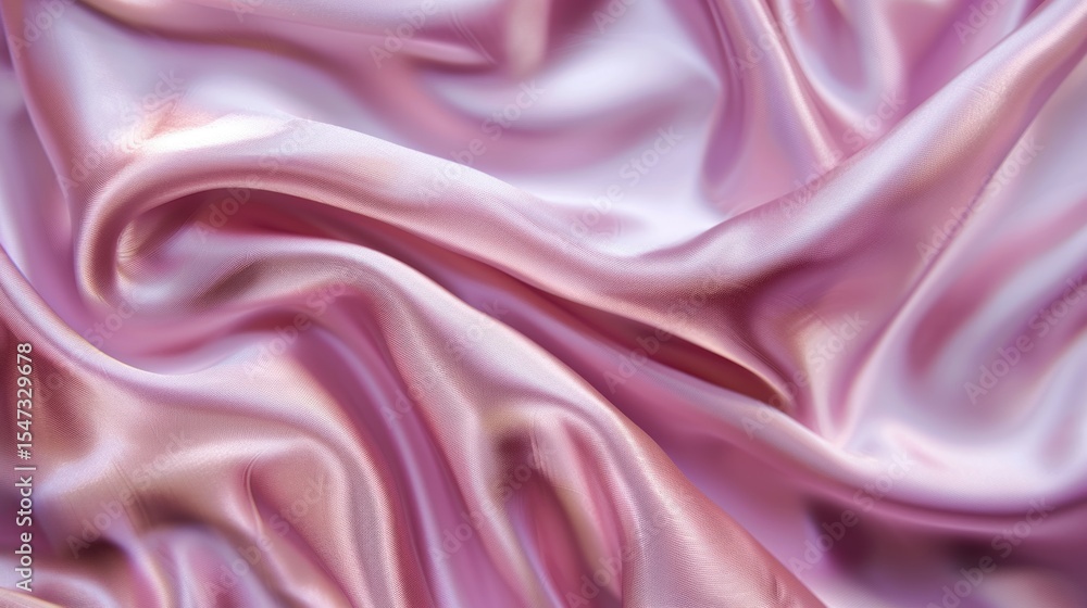 Fototapeta premium Soft, flowing pink silk drapes