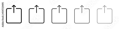 Link icon flat illustration set logo