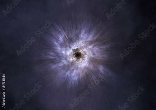 Sci-fi vortex with glowing blue energy swirl