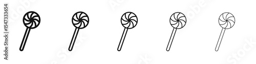 Lollypop icon flat illustration set logo