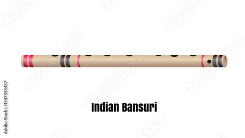 Indian Bansuri or Flute 