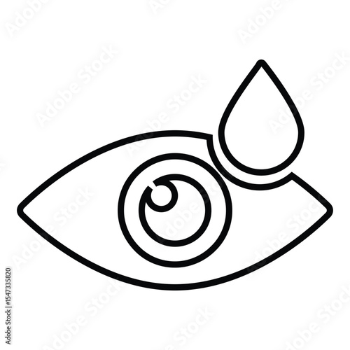 drop line icon design. drop thin black outline symbol vector illustration. editable stroke icon on transparent background.