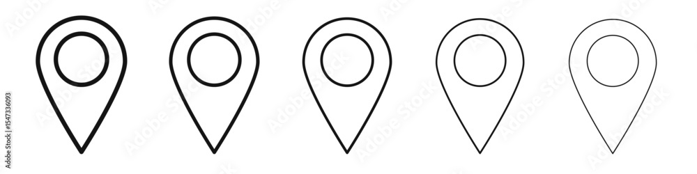 Map icon flat illustration set logo Map icon flat illustration set logo