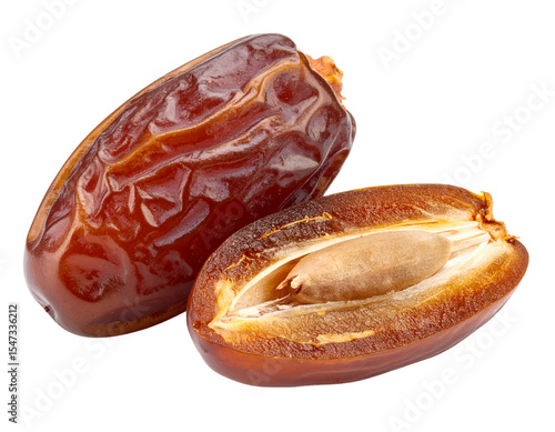 Date fruit on isolated transparent background