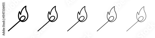 Matches icon flat illustration set logo