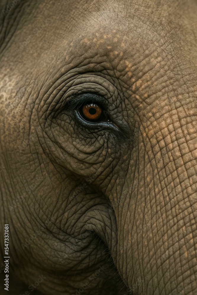 Fototapeta premium Elephant Eye Close-up
