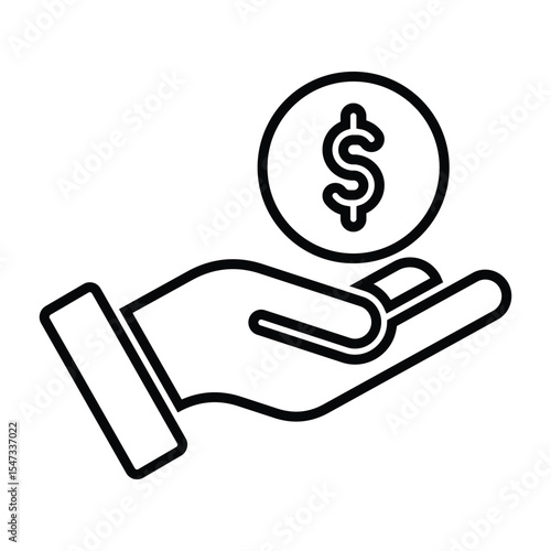 educational cost line icon design. educational cost thin black outline symbol vector illustration. editable stroke icon on transparent background.