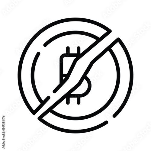 Check out this outline icon of bitcoin halving