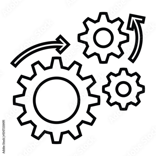 Engineering set line icon design. Engineering set thin black outline symbol vector illustration. editable stroke icon on transparent background.