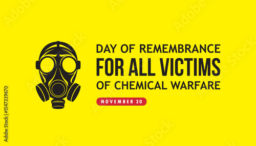 day of remembrance for all victims of chemical warfare vector concept design
