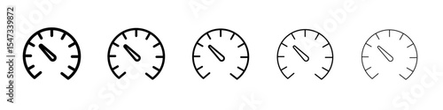 Network speed test icon flat illustration set logo