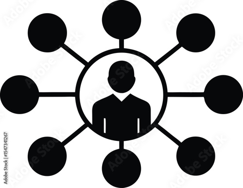 networking vector icon.